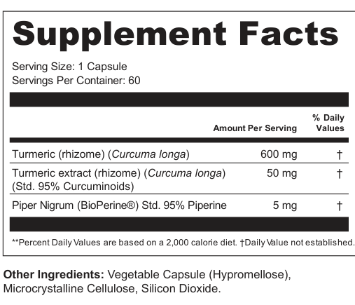 Supplement Facts for Oasis