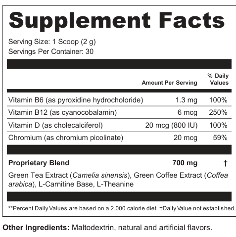Supplement Facts for Nimbus Drift