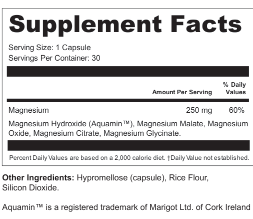 Supplement Facts for Mineral Flow