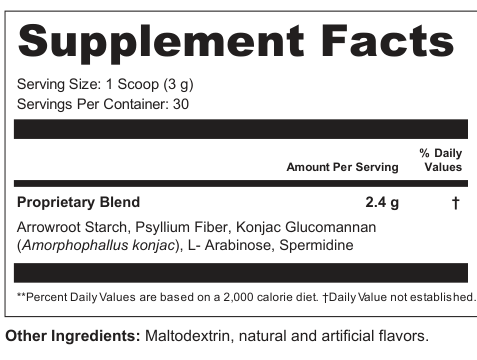 Supplement Facts for Cerebral Drift